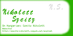 nikolett szeitz business card